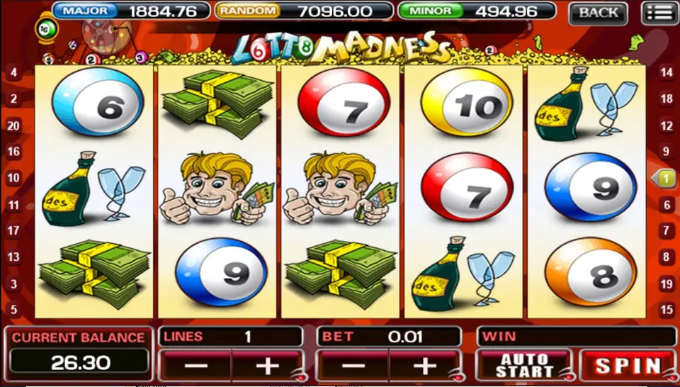 The lucky winner on reels 2 and 3 of the middle row, between cash stacks and champagne