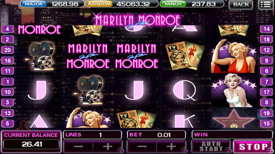 Two logo tiles side by side on reels 2 and 3 of the top rows, with portraits on reel 5
