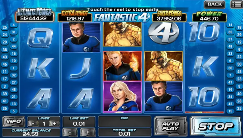 The Thing stacked on reel 4 with the Human Torch and Invisible Woman on reel 3