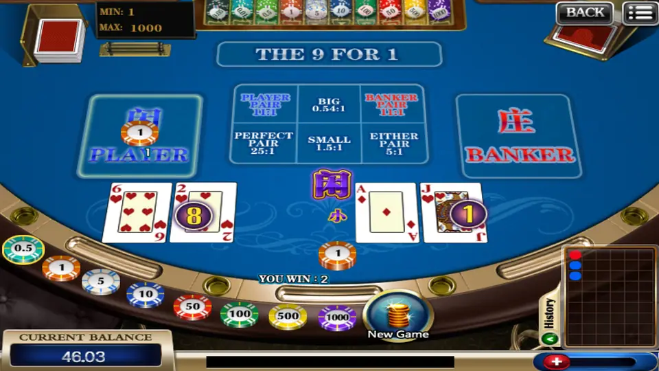 Player wins with YOU WIN 2 shown and the New Game button