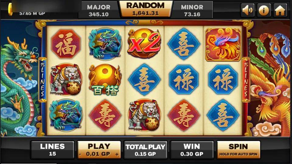 Archer reels with a red x2 orb on reel 3 and a golden Bai Da wild on reel 2, WIN 0.30 at a 0.15 total stake