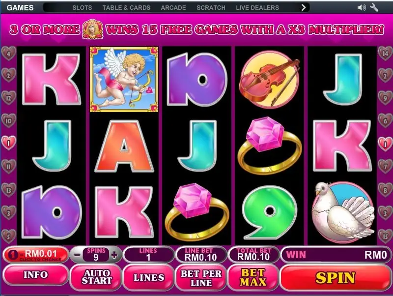 Banner above the reels reading 3 or more wins 15 free games with a x3 multiplier