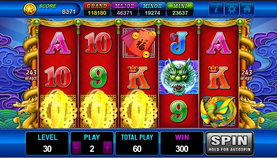 Dragons Legend on Play8oy with three glowing gold coin symbols on reels 1 to 3 and a green dragon head on reel 4