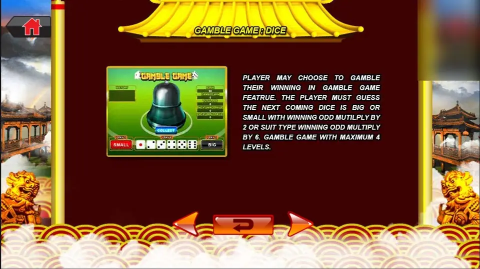 Gamble game rules: guess big or small for x2, suit type for x6